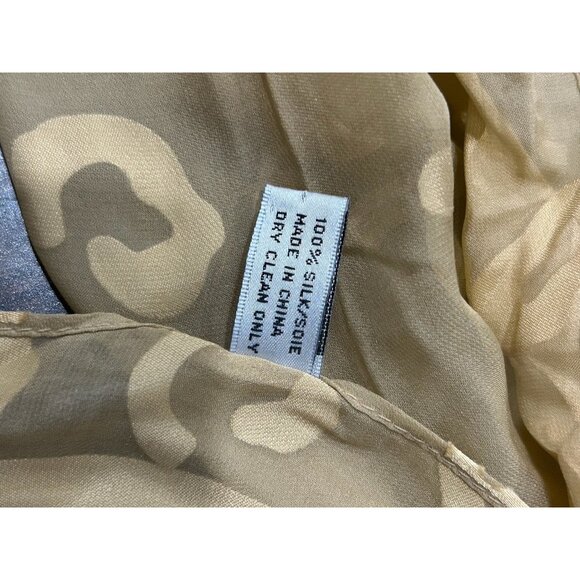 Kuwait Lady Silk Scarf Rectangle Sheer Shawl Wrap Abstract Pattern Lightweight - Picture 5 of 9